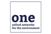 White logo with navy words 'one: oxford networks for the environment'