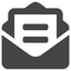 envelope open text icon